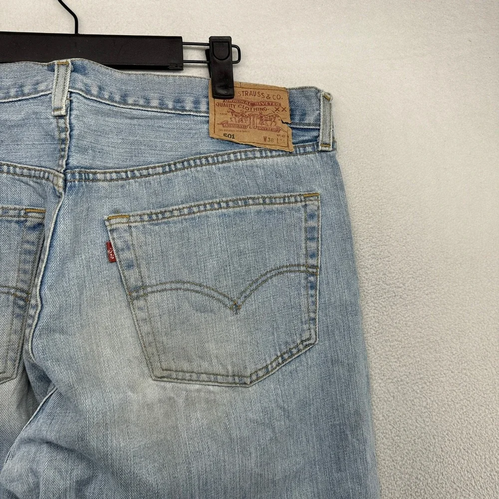 Vintage Levis jeans Men's 38x34 Fits 36x29 Blue 501xx 501 xx Light wash y2k